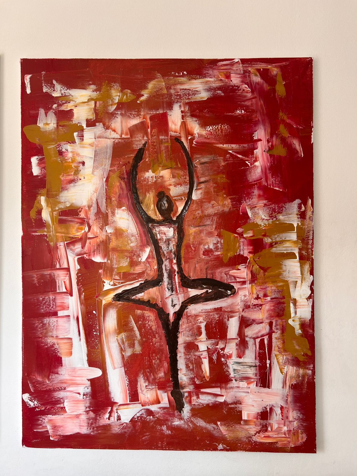 Abstract schilderij ballet,ballerina 90x120, Ophalen of Verzenden