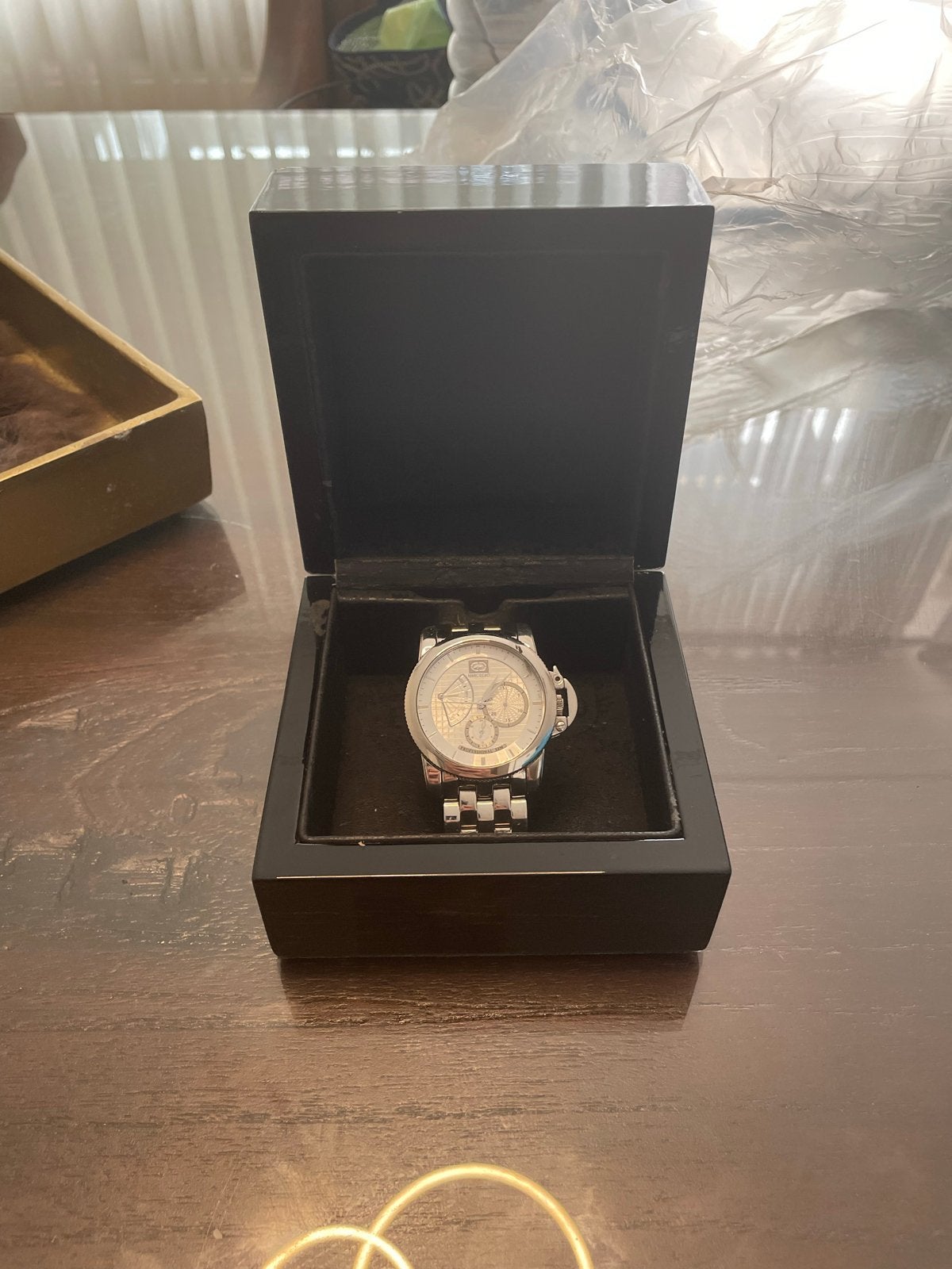 Marc Ecko Herenhorloge - Zo goed als nieuw, Overige merken, Staal, Verzenden, Polshorloge