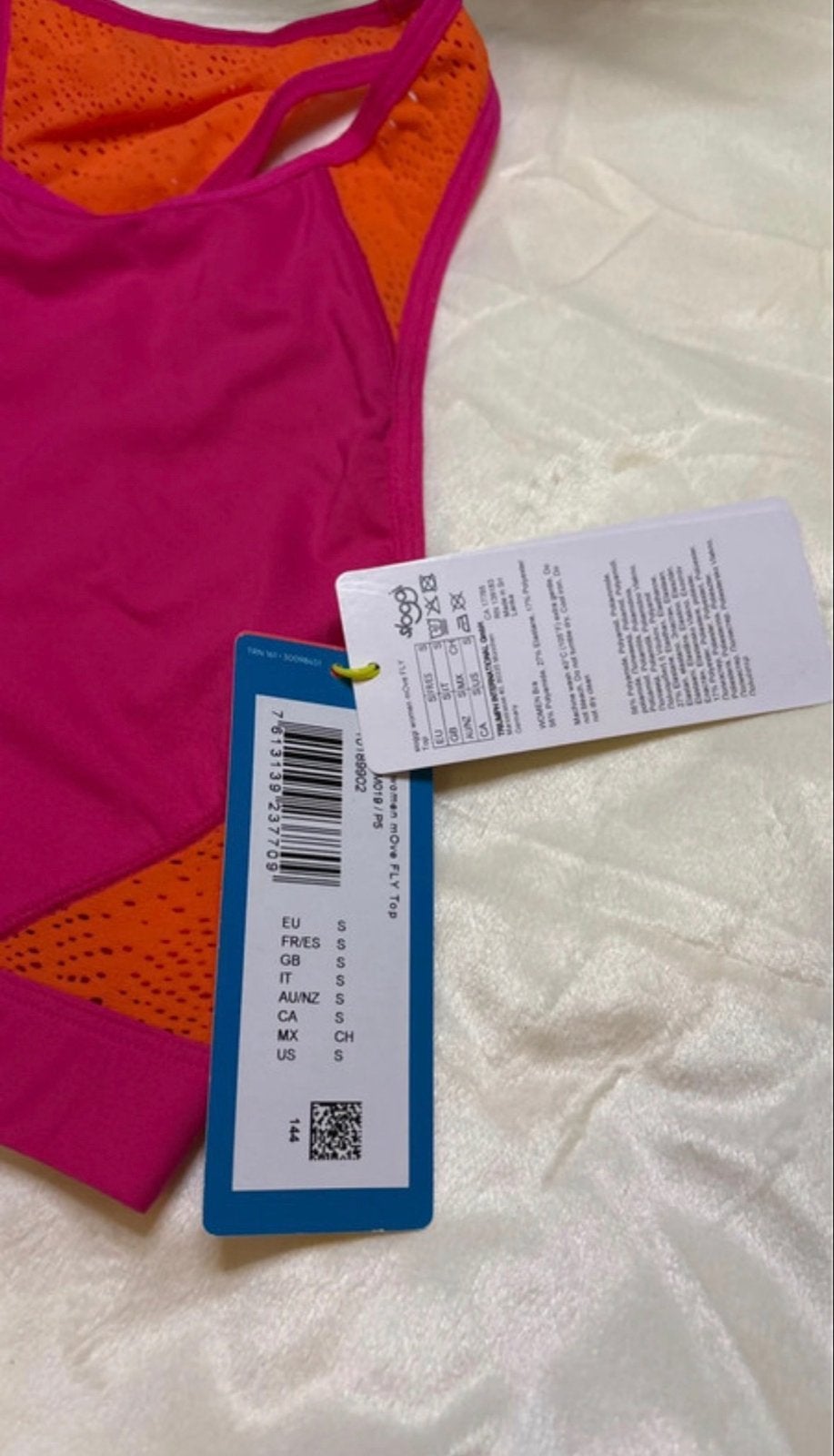 Sloggi sportbeha maat S roze/oranje, Kleding | Dames, Sportkleding, Verzenden, Nieuw, Fitness of Aerobics, Roze