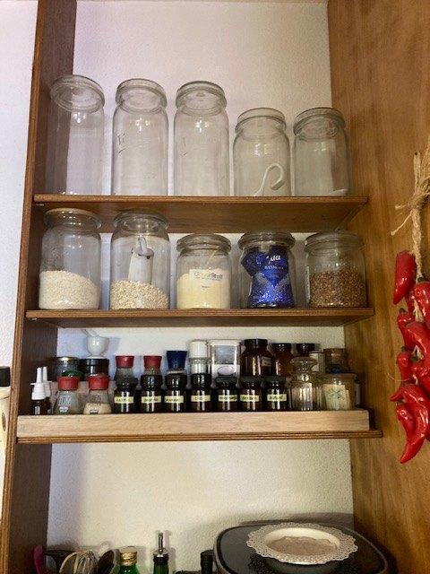 oude glazen weckpotten, Ophalen, Gebruikt, Glas, Pot, Bus of Blik