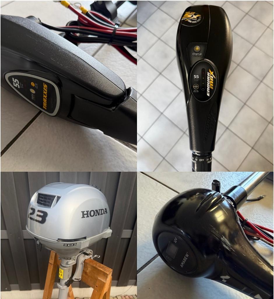 Fluistermotor o.a Minn Kota ook TRAPLOOS los of complete set, Ophalen, Minder dan 5 pk, Elektrisch, Zo goed als nieuw