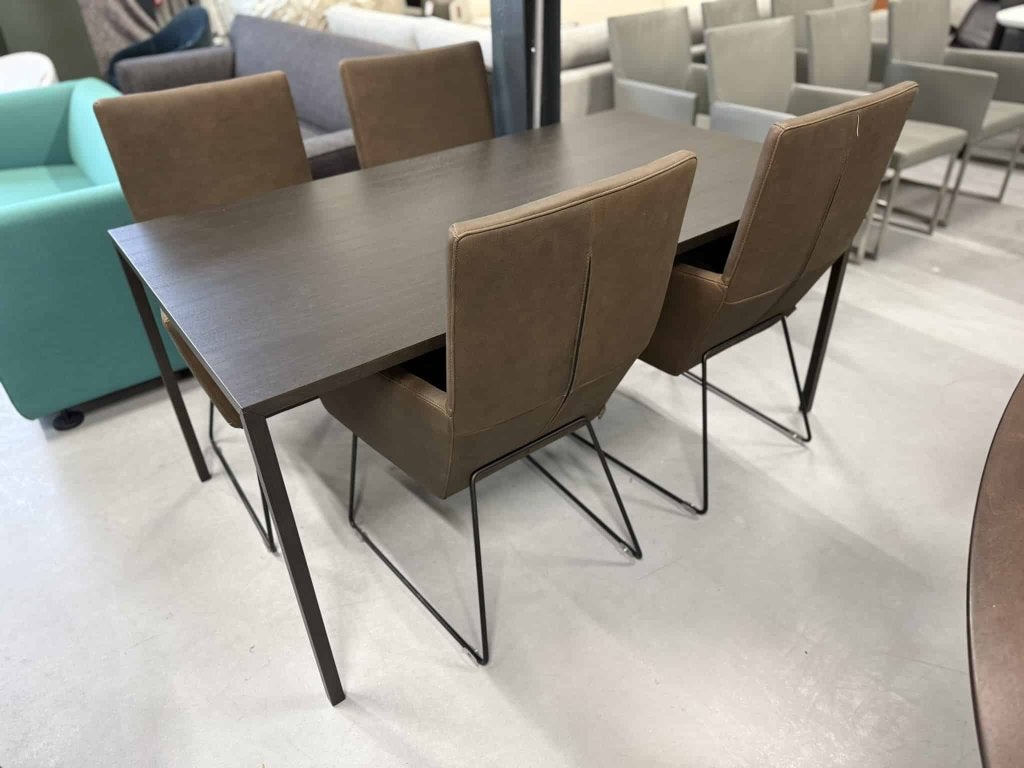 Showmodel Arco Slim Eettafel eiken fineer Oak Black 160x90, Huis en Inrichting, Tafels | Eettafels, Arco, 50 tot 100 cm, 150 tot 200 cm