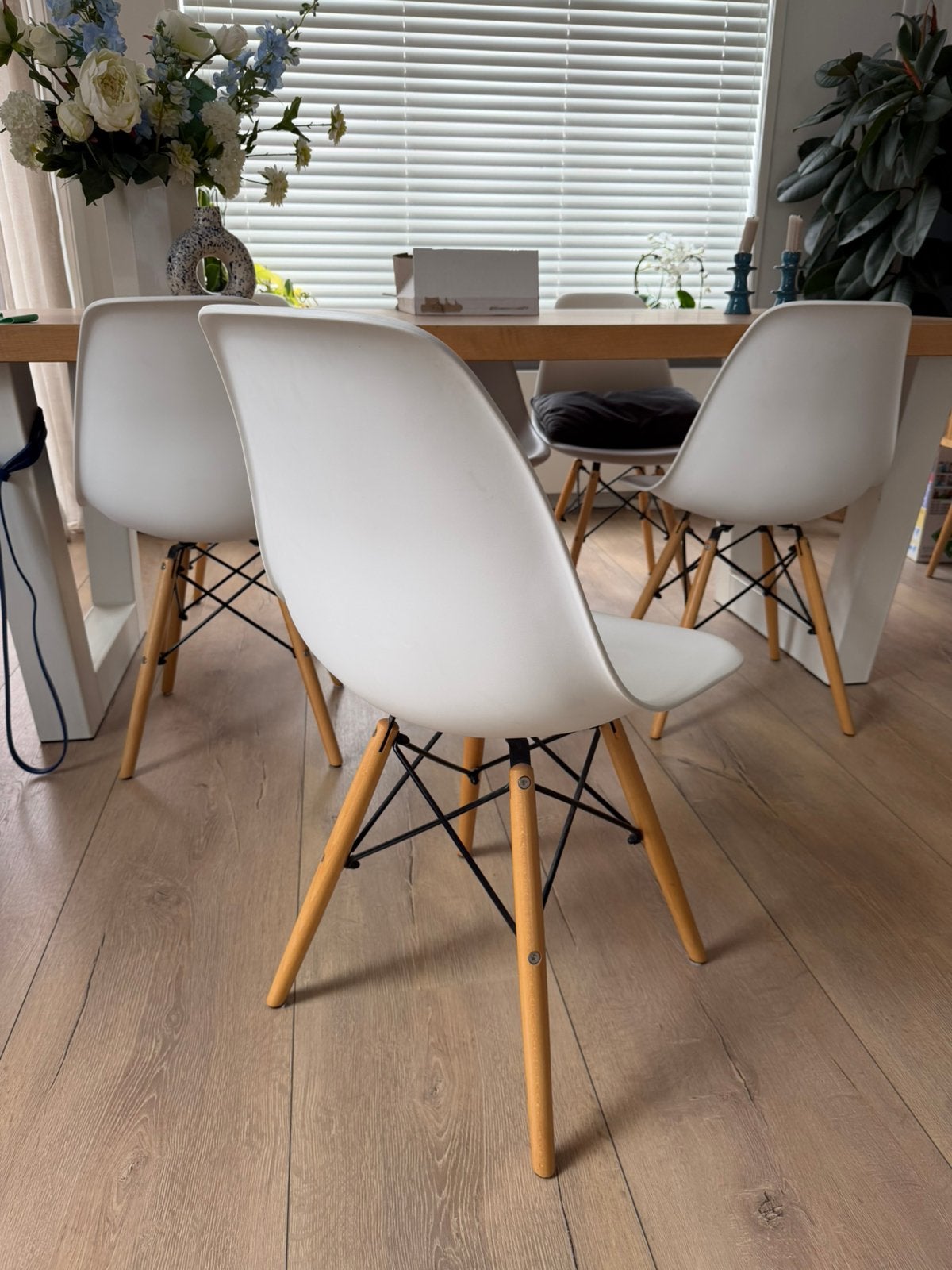 6 stuks! Replica Vitra eetkamer stoel, Ophalen, Nieuw, Wit, Vijf, Zes of meer stoelen