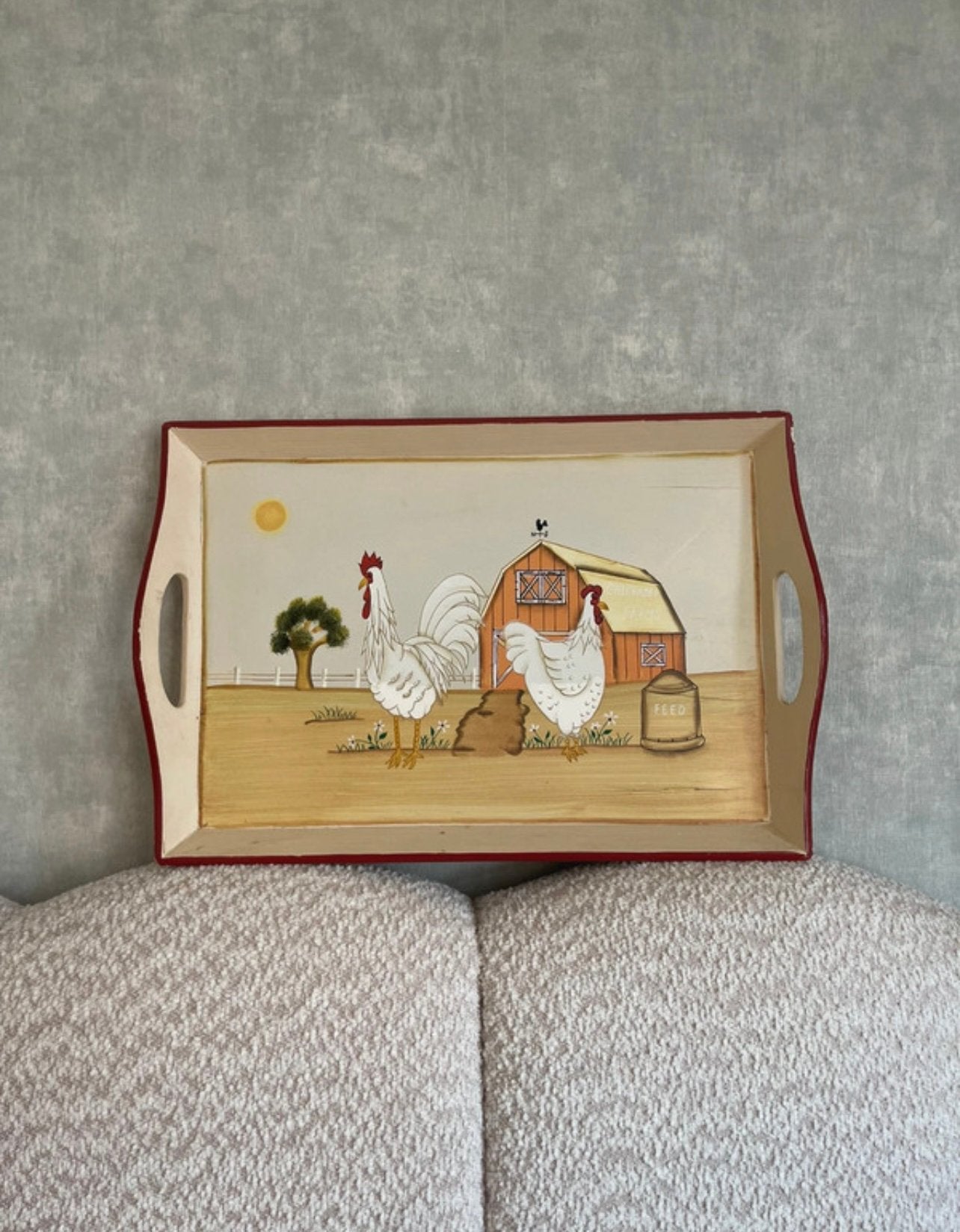 Sier dienblad, Ophalen of Verzenden, Zo goed als nieuw, Hout