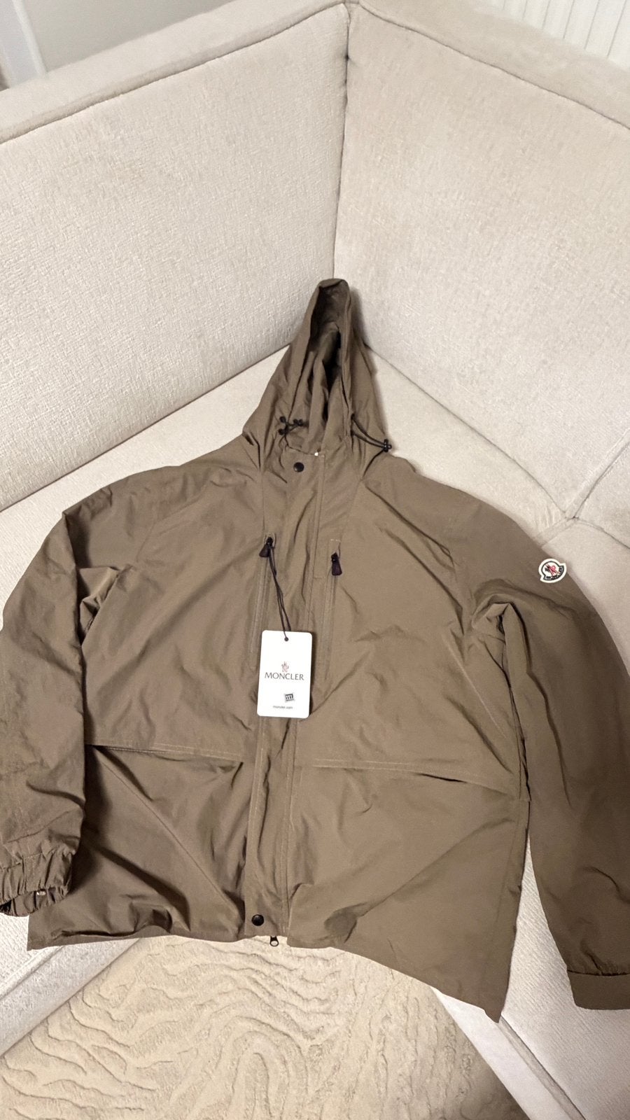 Moncler windbreaker, Ophalen of Verzenden, Zo goed als nieuw, Maat 56/58 (XL), Zwart
