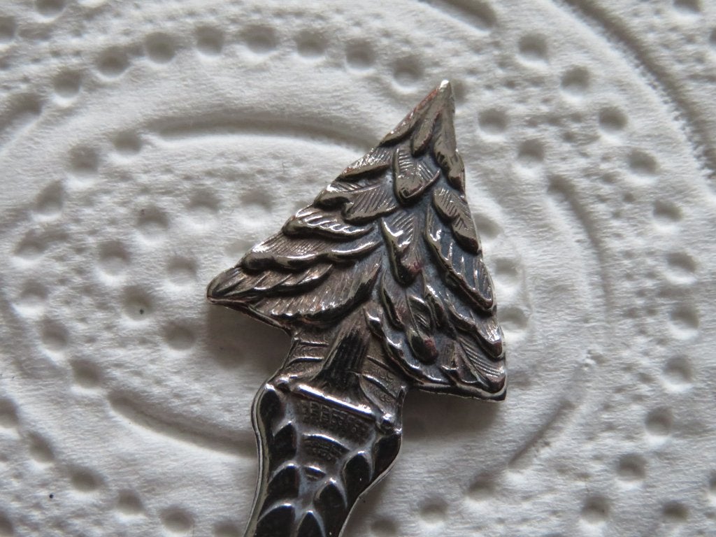 Verzilverd Kerst Lepeltje Kerstboom / Spar/ Den, Overige materialen, Gebruikt, Verzenden, Verzilverd