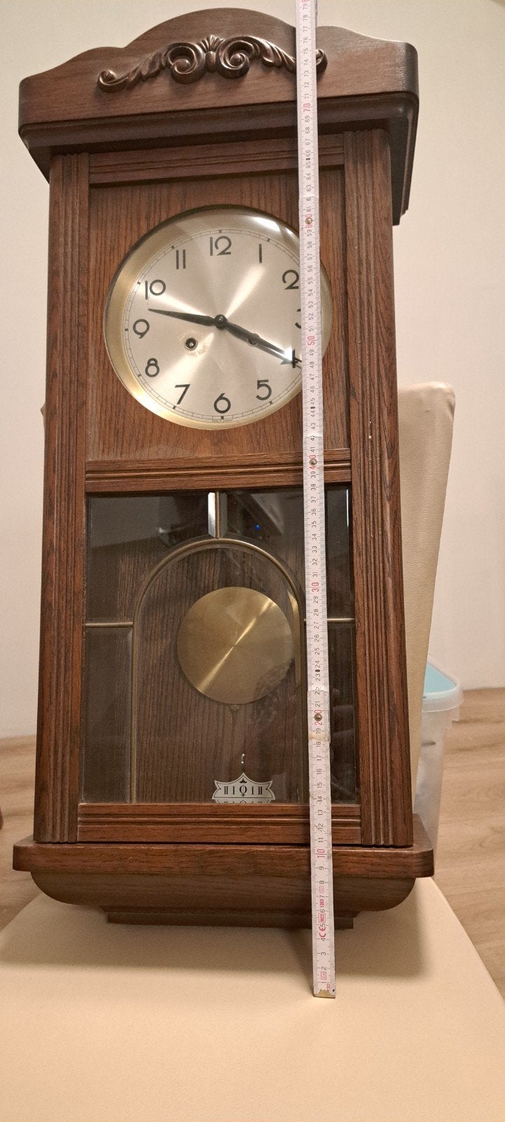 Mooie Bim Bam Klok - Houten Wandklok met Slinger, Ophalen