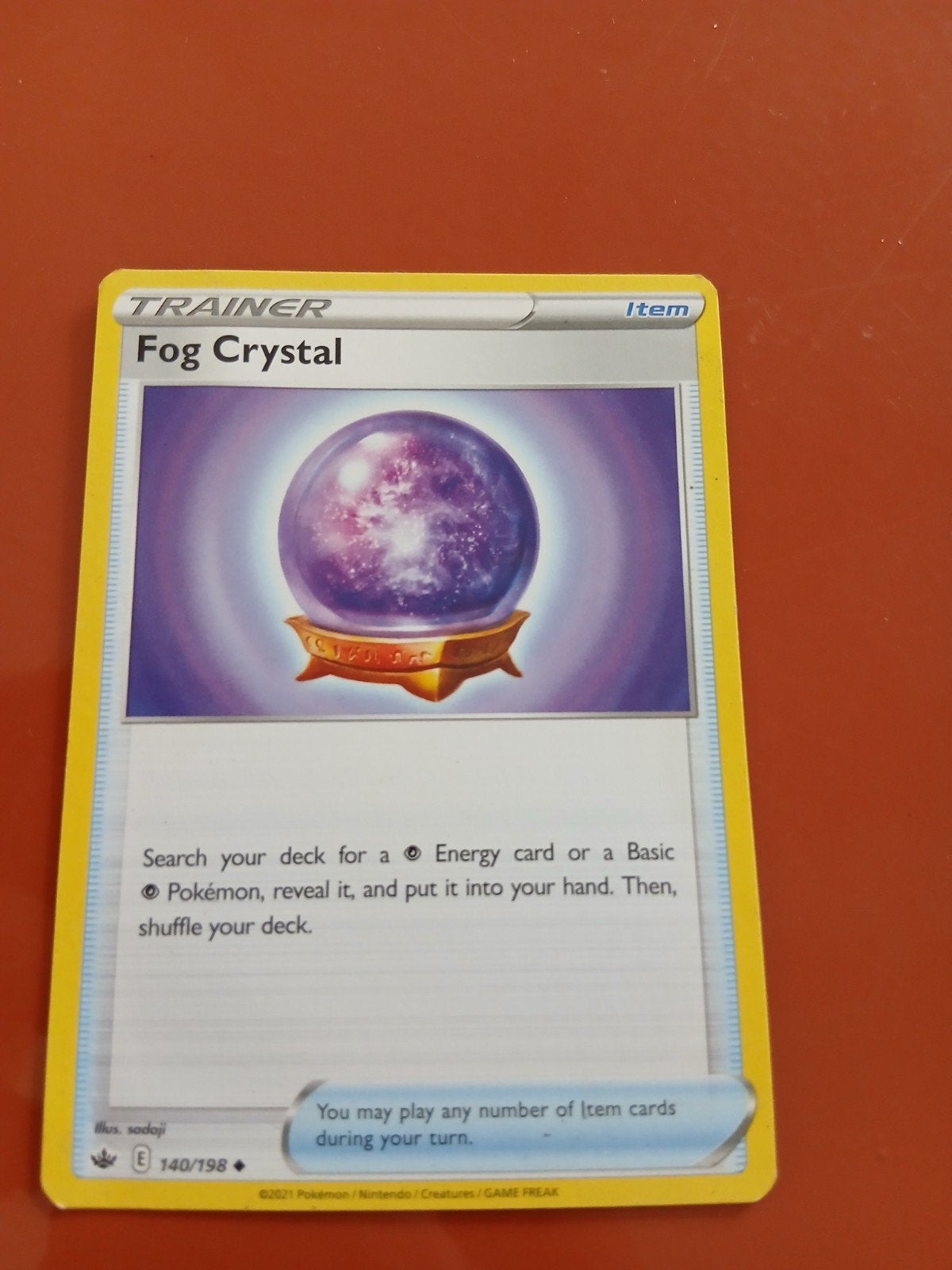 Pokémon TCG: Fog Crystal Trainer Kaart (140/198), Hobby en Vrije tijd, Ophalen of Verzenden
