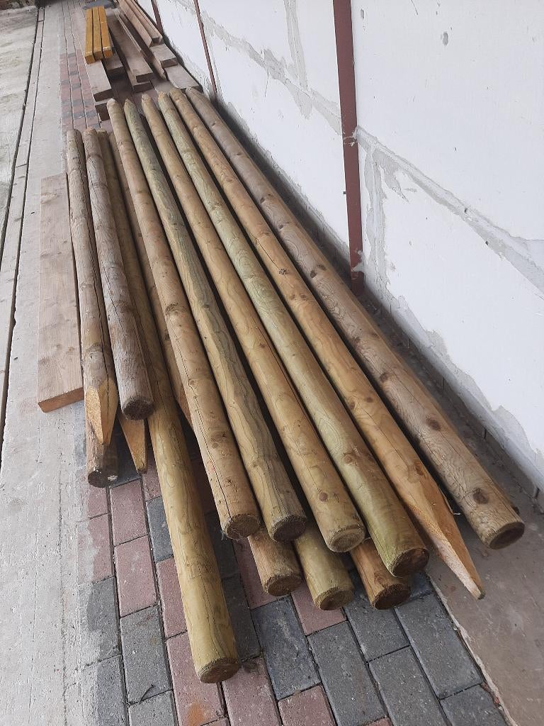 tuin en terras, Tuin en Terras, Palen, Balken en Planken, Ophalen, Nieuw, 250 cm of meer, Palen