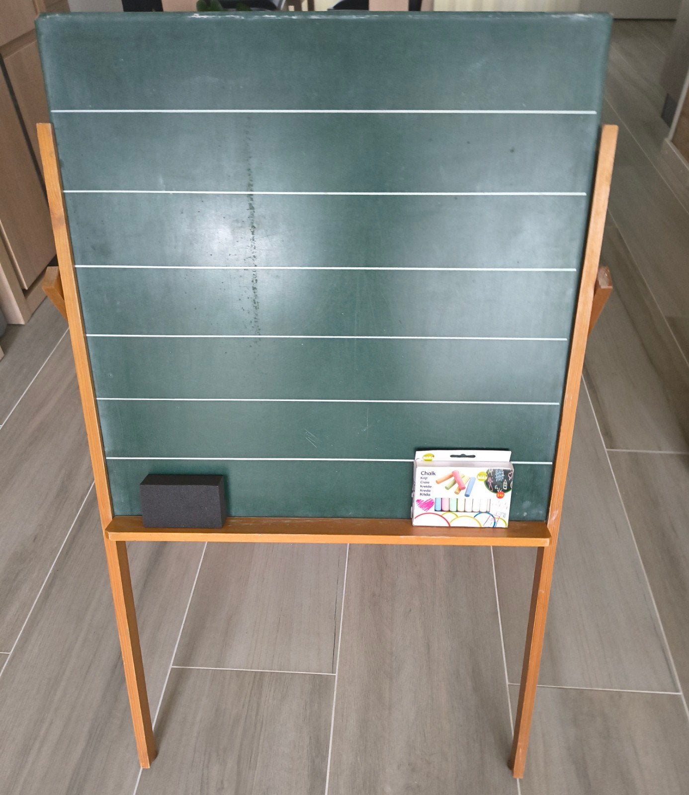 Schoolbordje vintage, Ophalen, Krijtbord