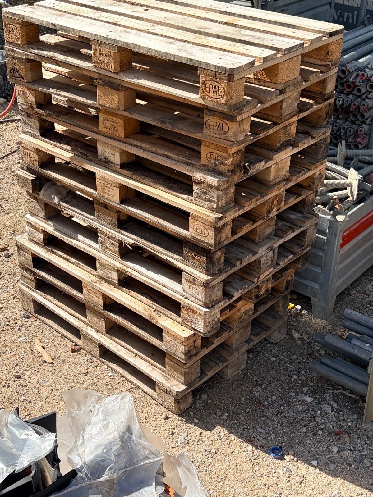 Diverse gebruikte pallets te koop, Ophalen, Gebruikt, Hout, 20 tot 50 mm