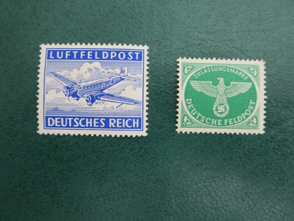 Duitse Rijk WO2  2 x Feldpostzegels, Verzenden, Duitse Keizerrijk, Postfris