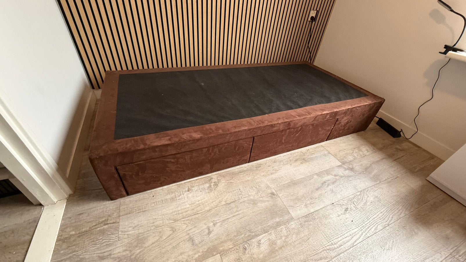 Eenpersoons bed met laden, Ophalen, Gebruikt, 90 cm, Eenpersoons