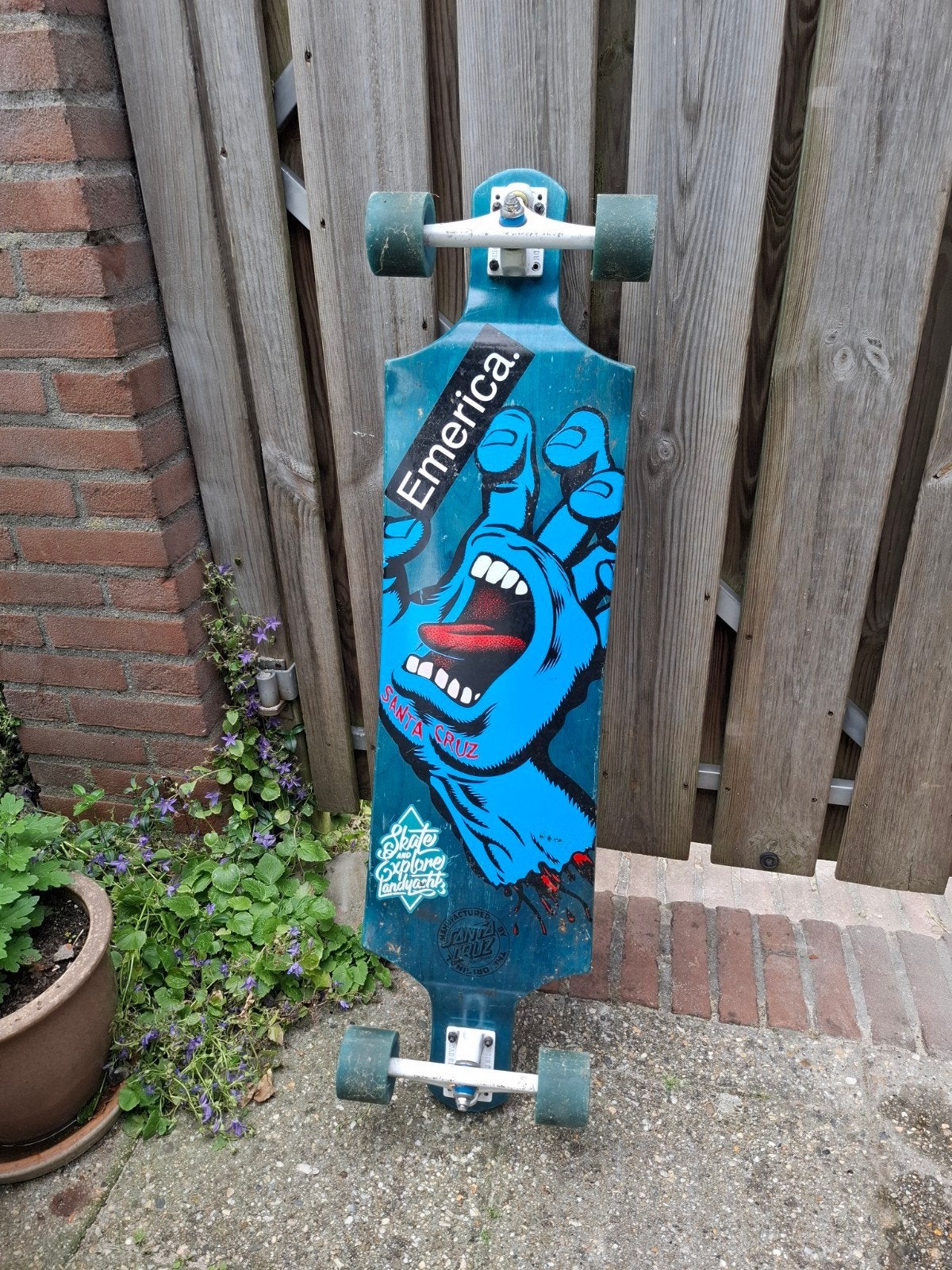 Longboard Santa Cruz 101cm, Ophalen of Verzenden, Gebruikt, Skateboard, Longboard