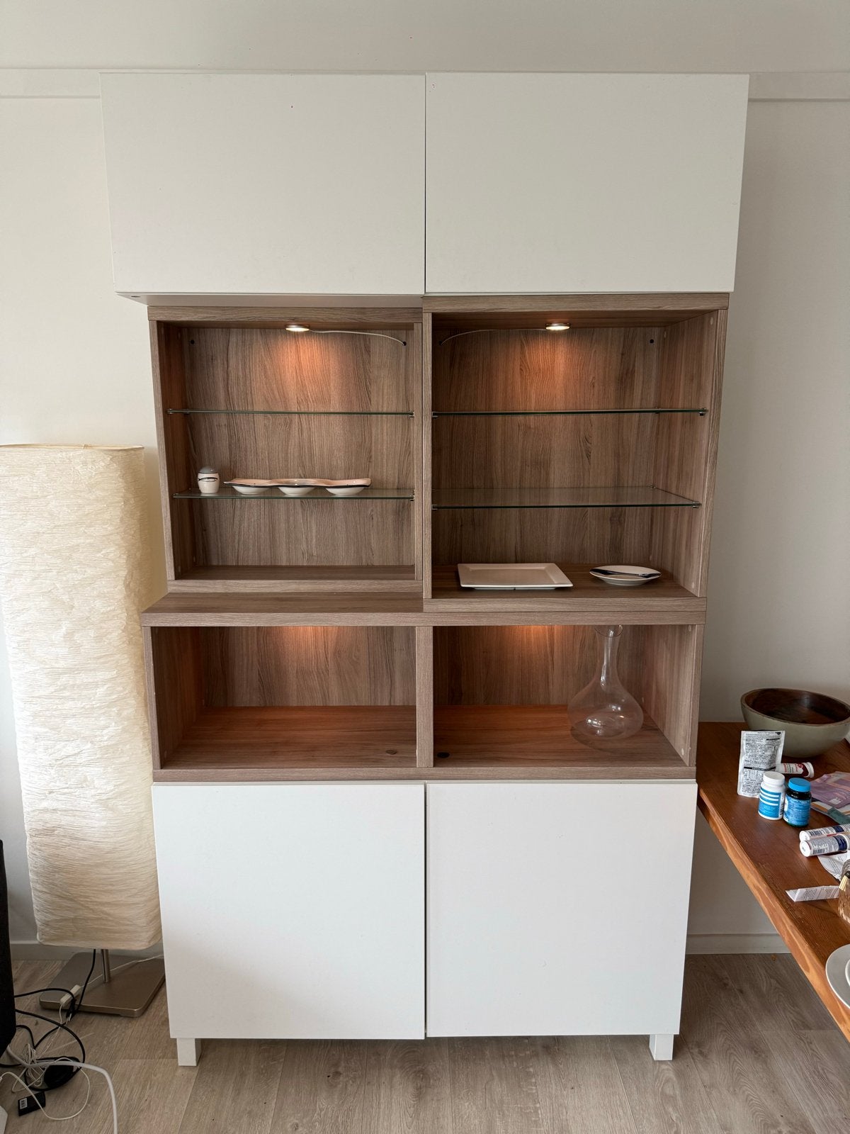 Besta modulaire vitrinekast (120x60x240cm) MOET WEG, 100 tot 150 cm, 200 cm of meer, Ophalen of Verzenden, Glas