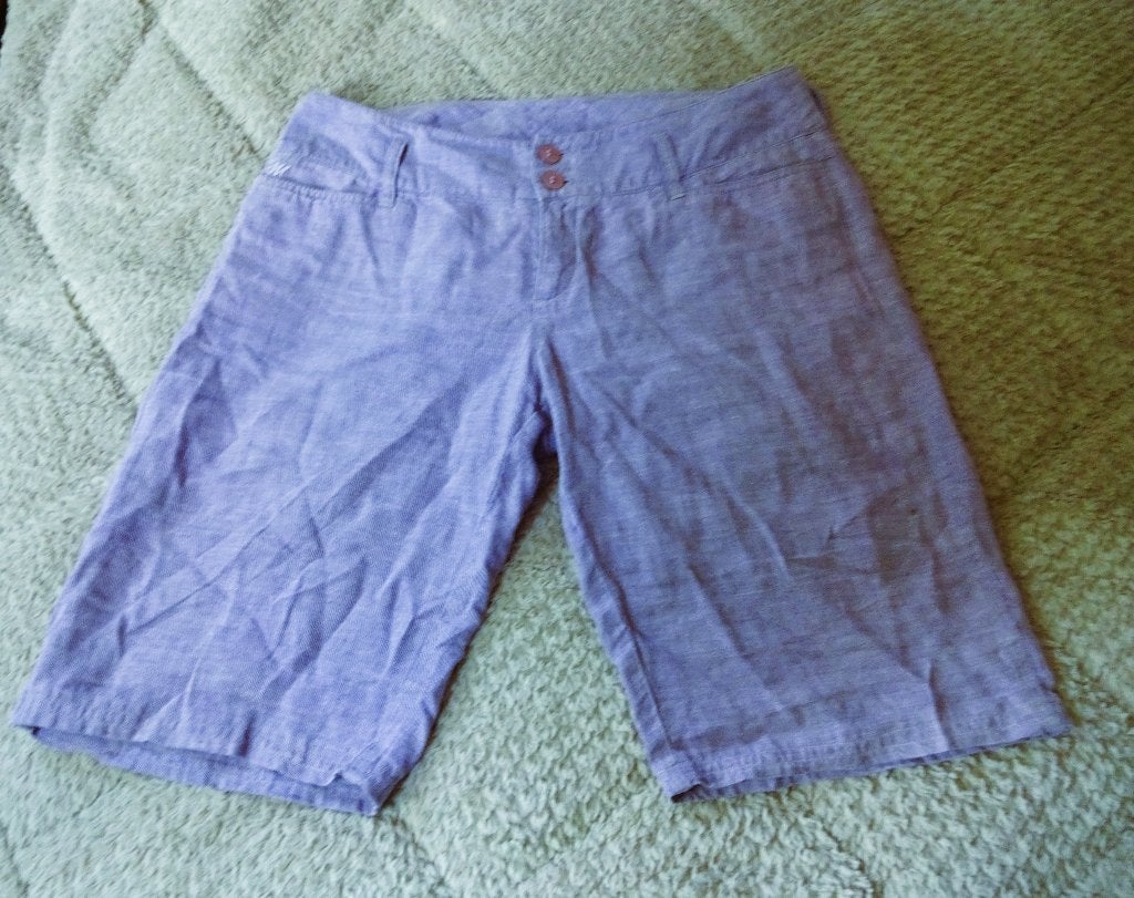 Lila linnen korte MAC broek maat L, Kort, Verzenden, Maat 42/44 (L), Gedragen