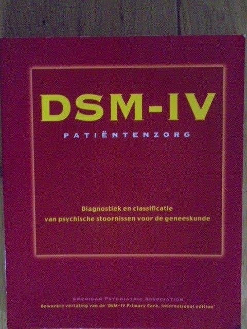 DSM IV  -  Patiëntenzorg., Pearson, Zo goed als nieuw, Beta, HBO