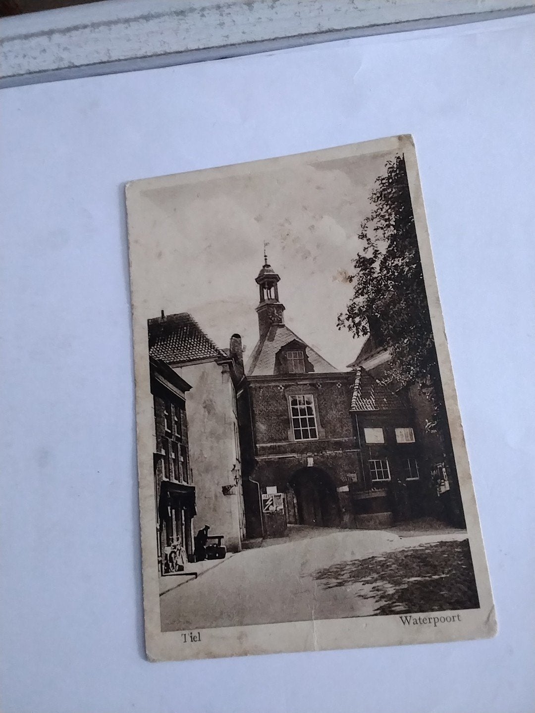 Oude Ansichtkaart Tiel Waterpoort (1930), Ophalen of Verzenden, 1920 tot 1940, Gelopen, Gelderland