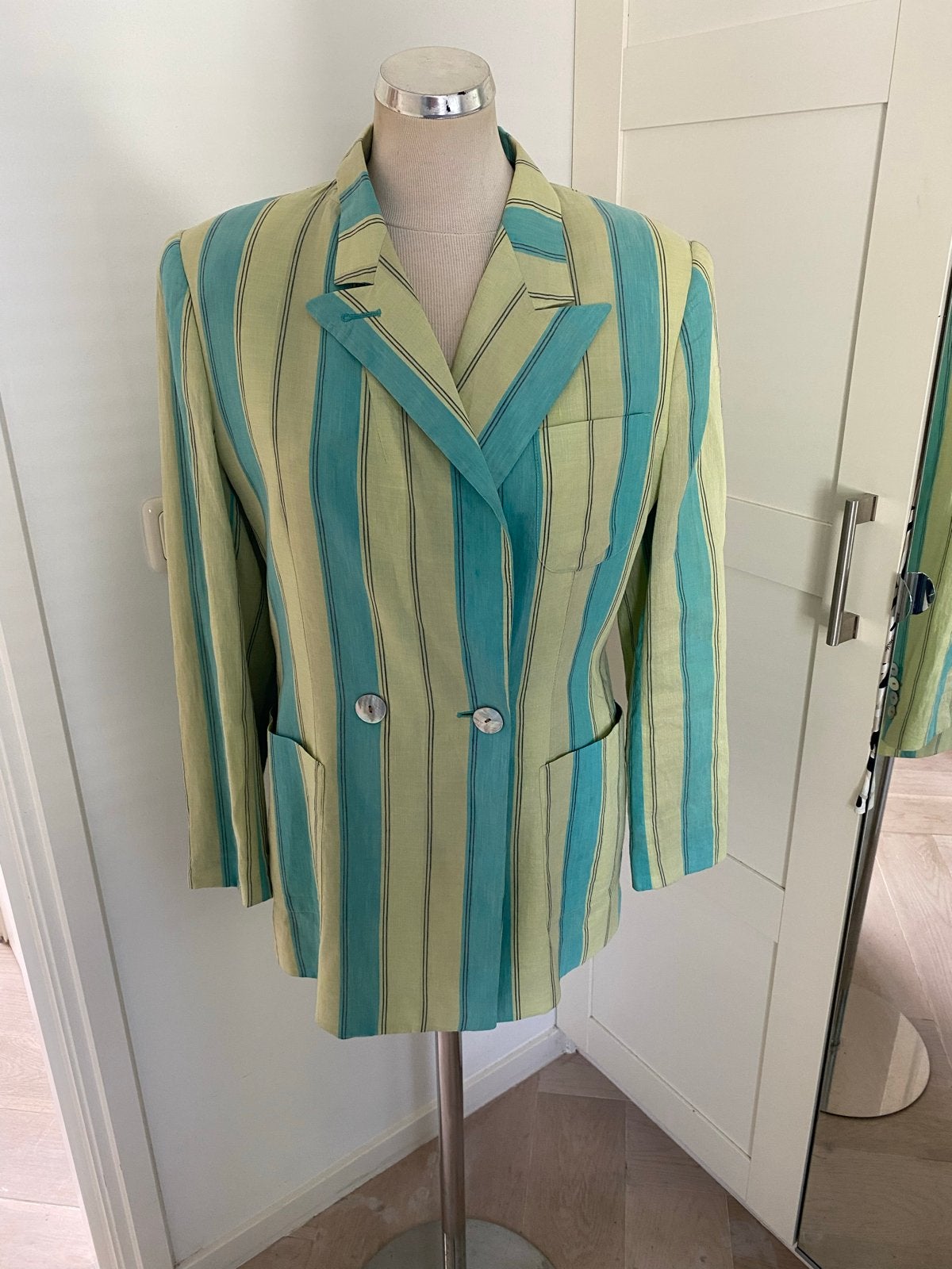 Laurel gestreept linnen jasje - Maat  38, Kleding | Dames, Maat 42/44 (L), Ophalen of Verzenden, Zo goed als nieuw, Jasje