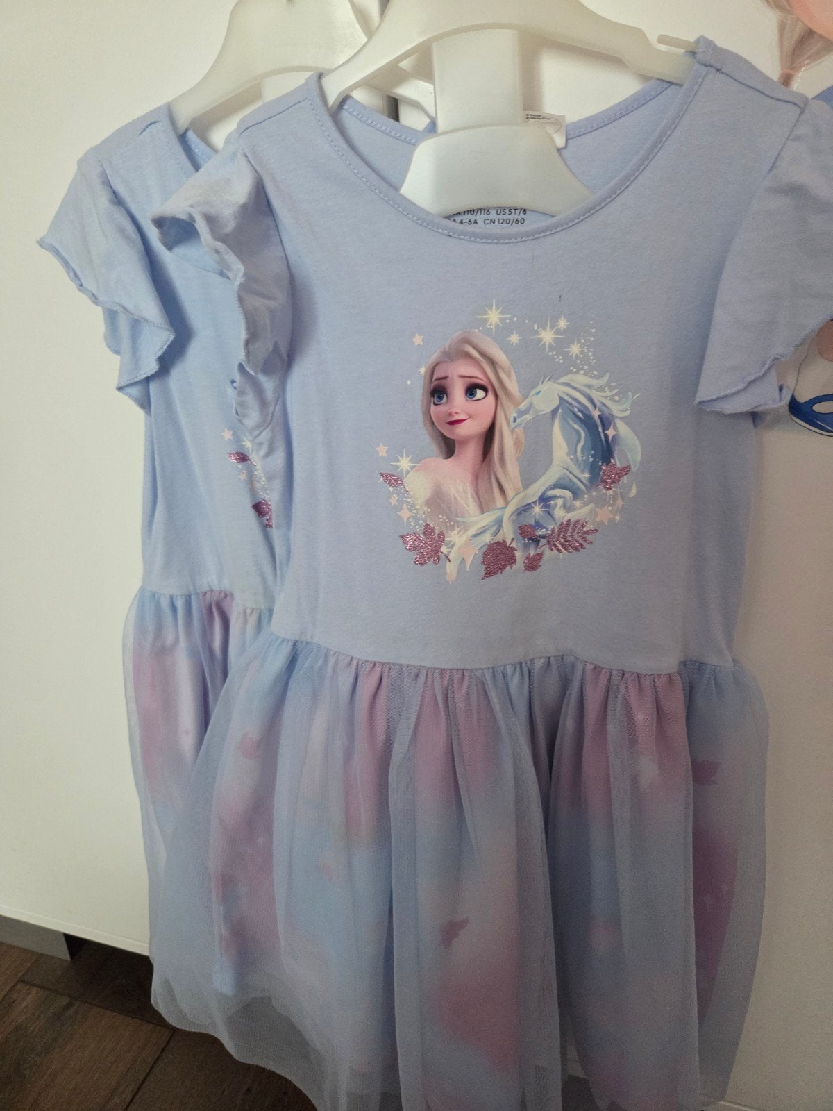2x Frozen jurkjes maat 110/116 - H&M Elsa jurk, Gebruikt, Meisje, H&M, Ophalen of Verzenden