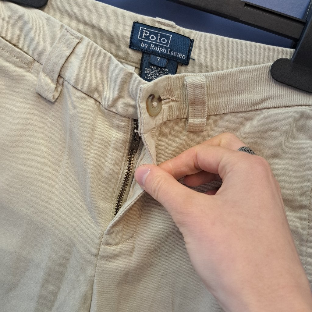 Ralph Lauren Polo klassieke chino broek zand/beige 122 49211, Broek, ., Ophalen of Verzenden, Zo goed als nieuw
