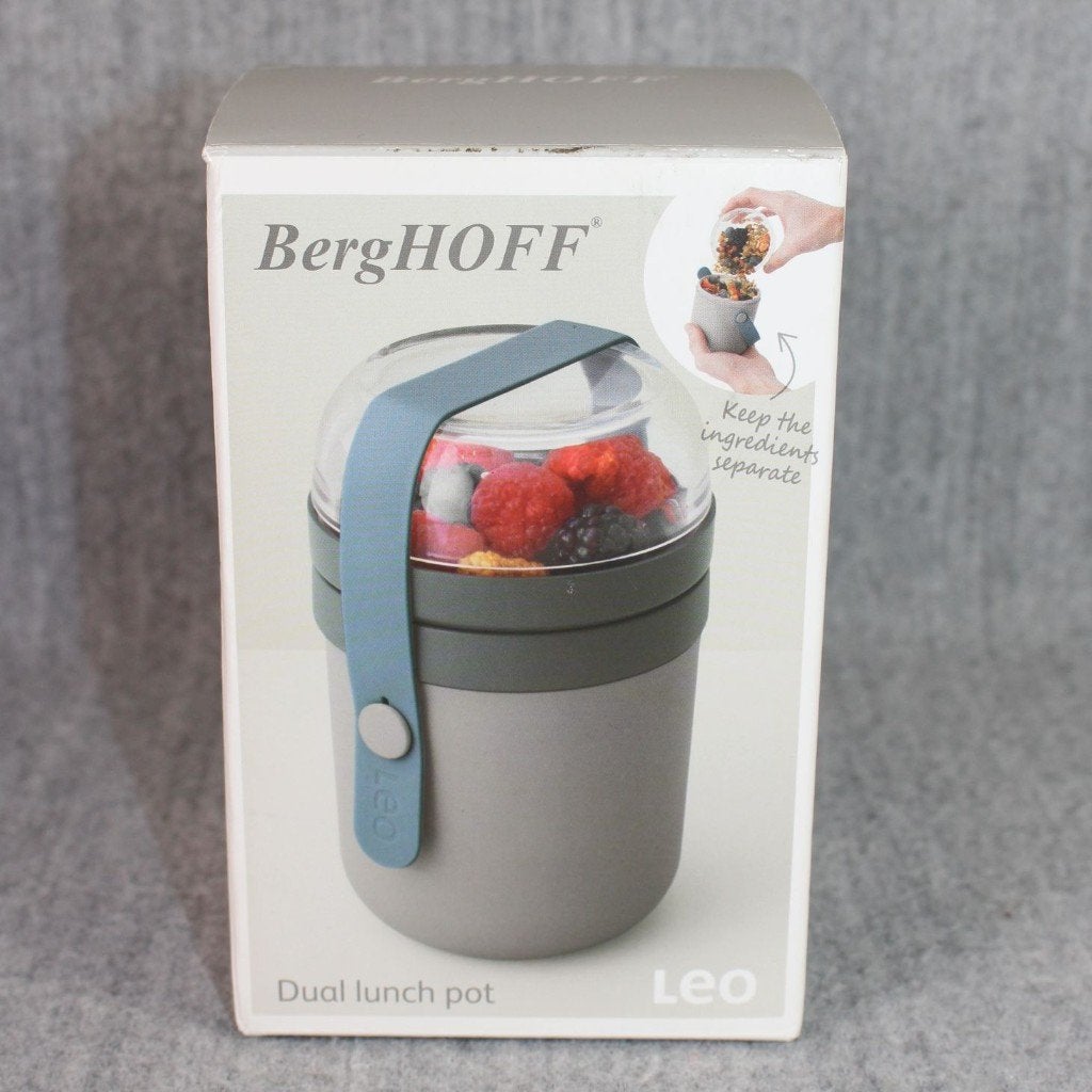 berghoff leo tweedelige lunchpot grijs nieuw, Kunststof, Nieuw, Ophalen of Verzenden, Voorraadpot