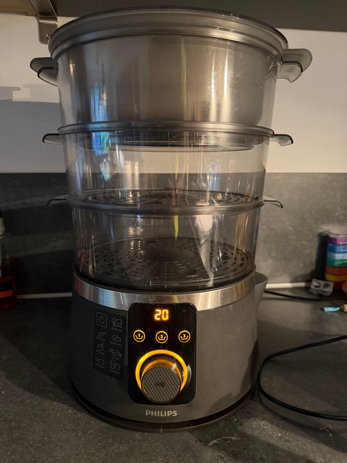 Philips Stoomkoker - Gezond en gemakkelijk koken, Ophalen of Verzenden, Gebruikt, Stoomreiniger