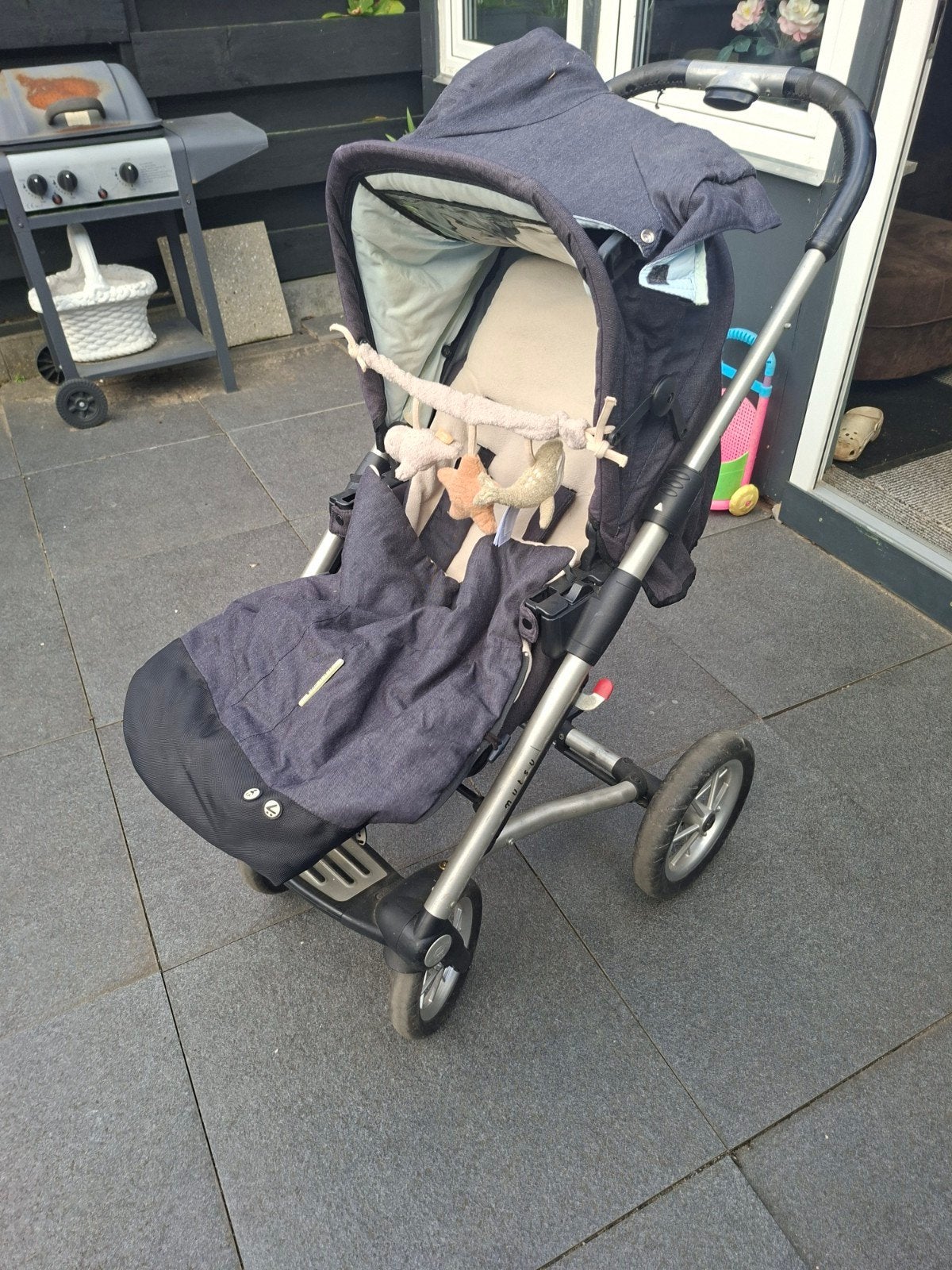 Mutsy kinderwagen compleet met buggy, reiswieg en voetenzak, Ophalen, Gebruikt, Combiwagen, Met reiswieg