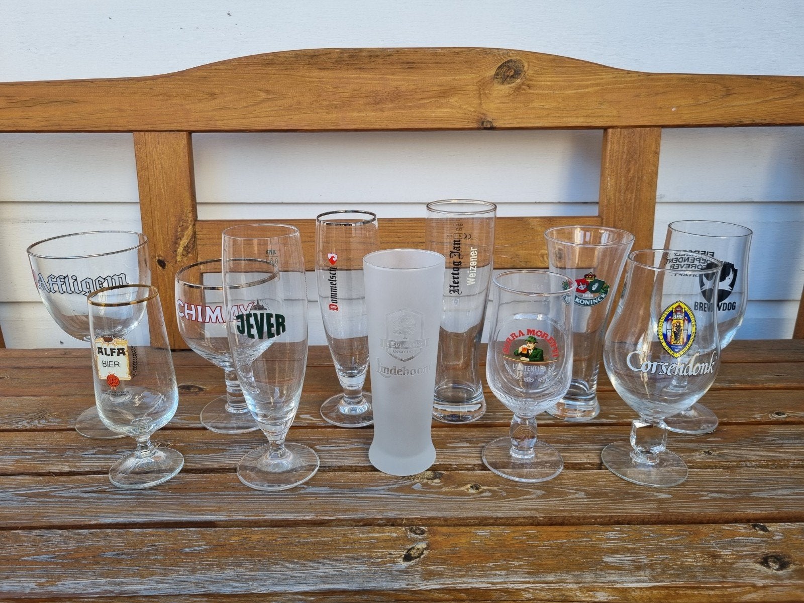 Bierglazen diverse merken, Ophalen, Gebruikt, Glas of Glazen, Overige merken