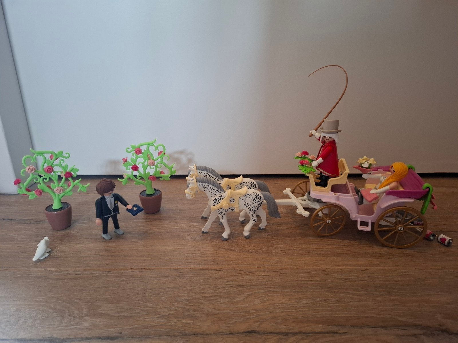 Playmobil Bruiloft Koets met Bruidspaar en Accessoires, Kinderen en Baby's, Ophalen of Verzenden, Gebruikt, Jongen of Meisje