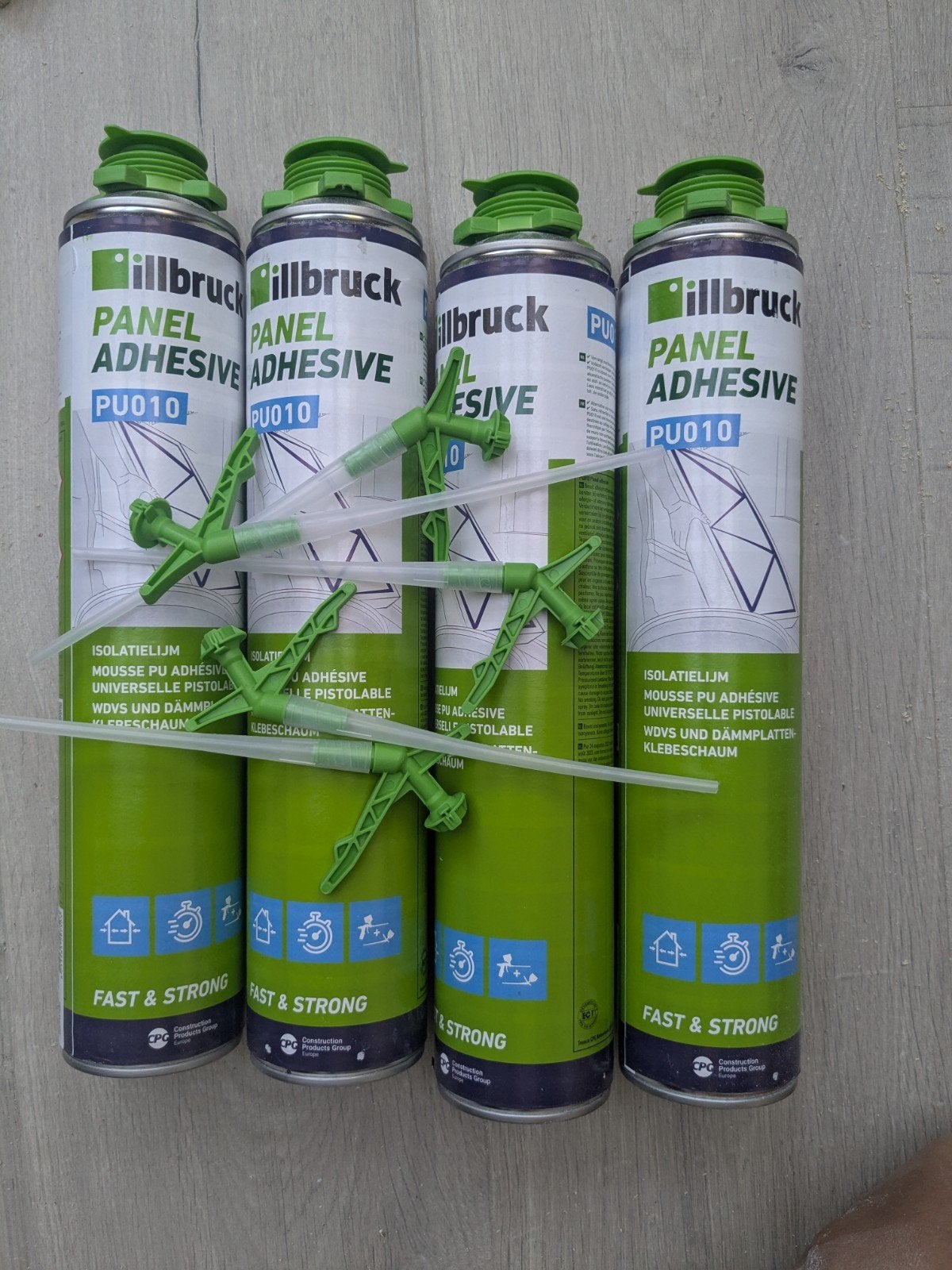 Illbruck PU010 Panel Adhesive (4 stuks) incl. spray nozzles, Minder dan 4 cm, Overige materialen, Nieuw, Ophalen of Verzenden