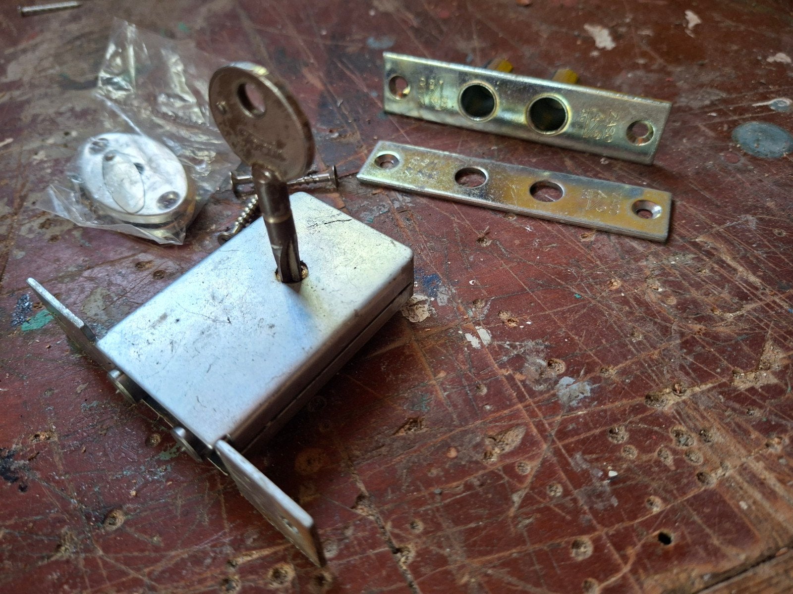 veiligheidslot penslot, Doe-het-zelf en Verbouw, Ophalen of Verzenden, Gebruikt, Rvs, Overige typen