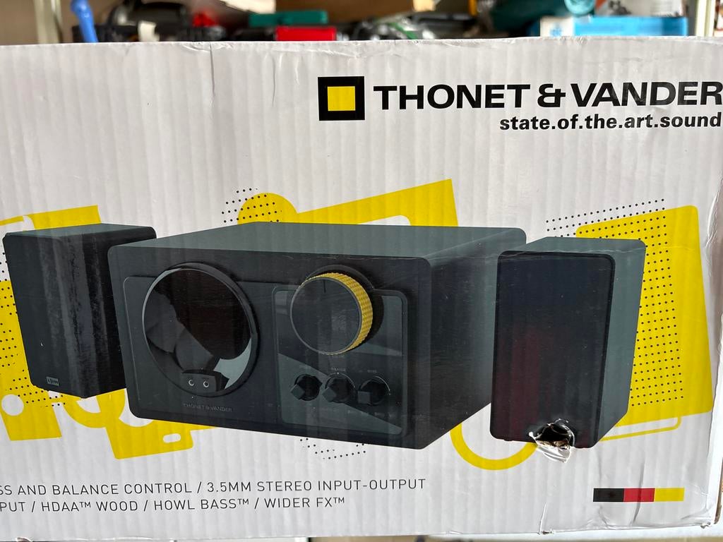 Thonet & Vander Grub 48W luidsprekers, Gebruikt, Minder dan 60 watt, Front, Rear of Stereo speakers, Ophalen