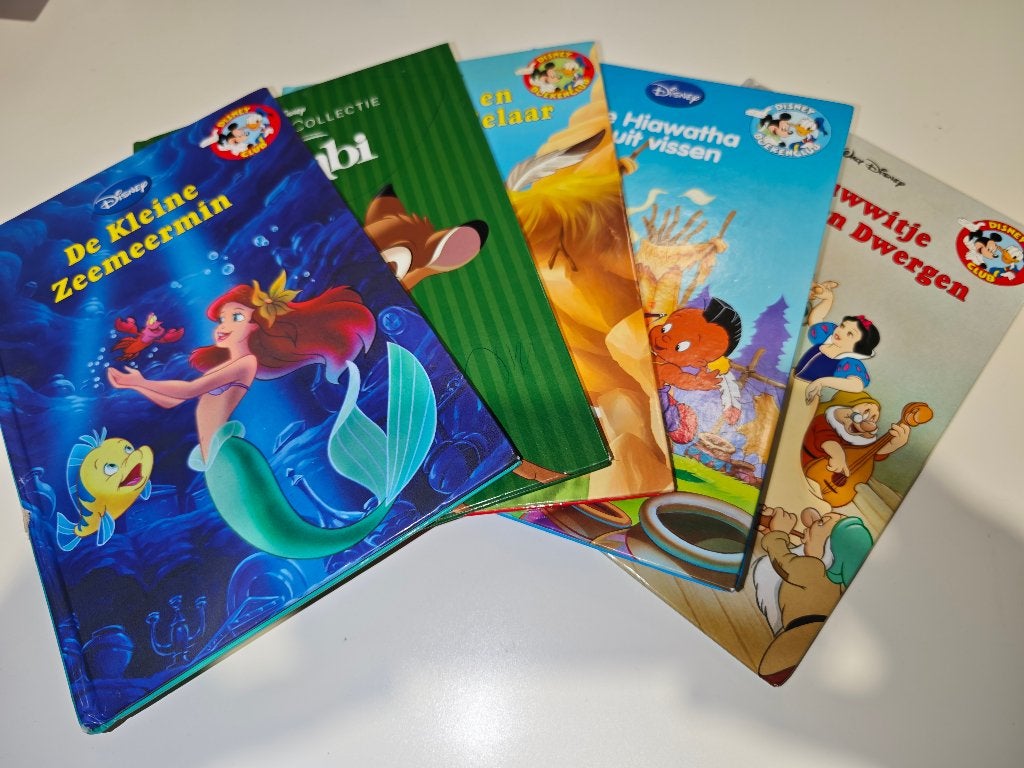 Set van 5 klassieke Disney Boekenclub kinderboeken, Ophalen of Verzenden, Gelezen, Disney, Sprookjes