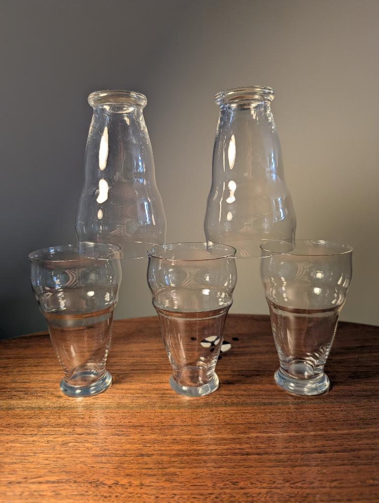5x Copier limonadeglazen Smeerwortel, Ophalen of Verzenden