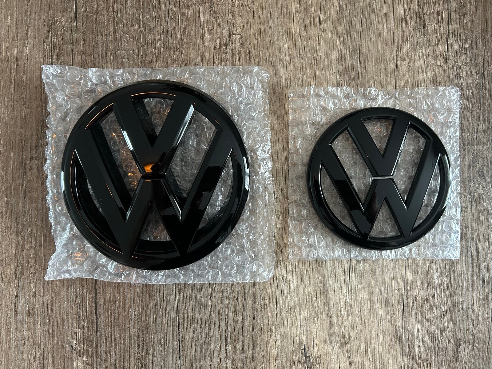 VW Emblemen Set Zwart - Voor en Achter, Ophalen