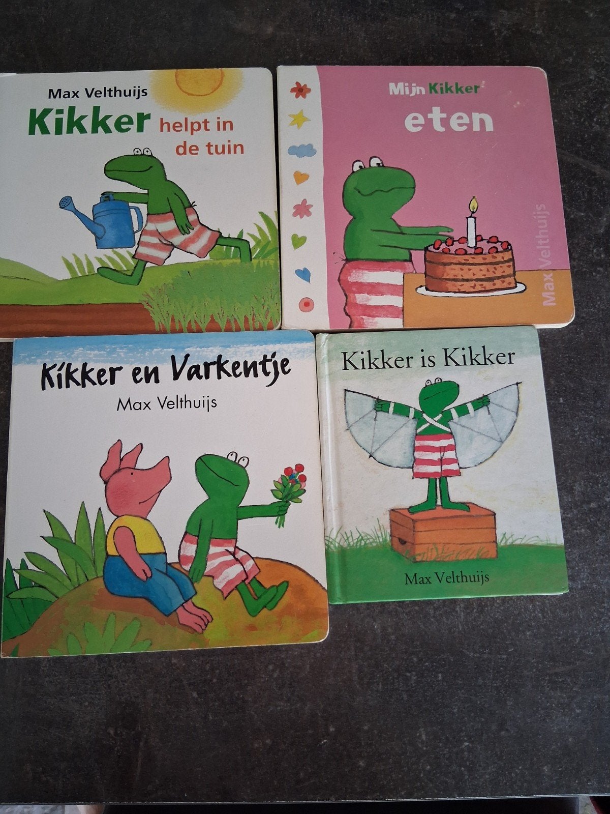 4 Kikker boeken van Max Velthuijs, Boeken, Fictie algemeen, Max Velthuijs, Jongen of Meisje, Voorleesboek