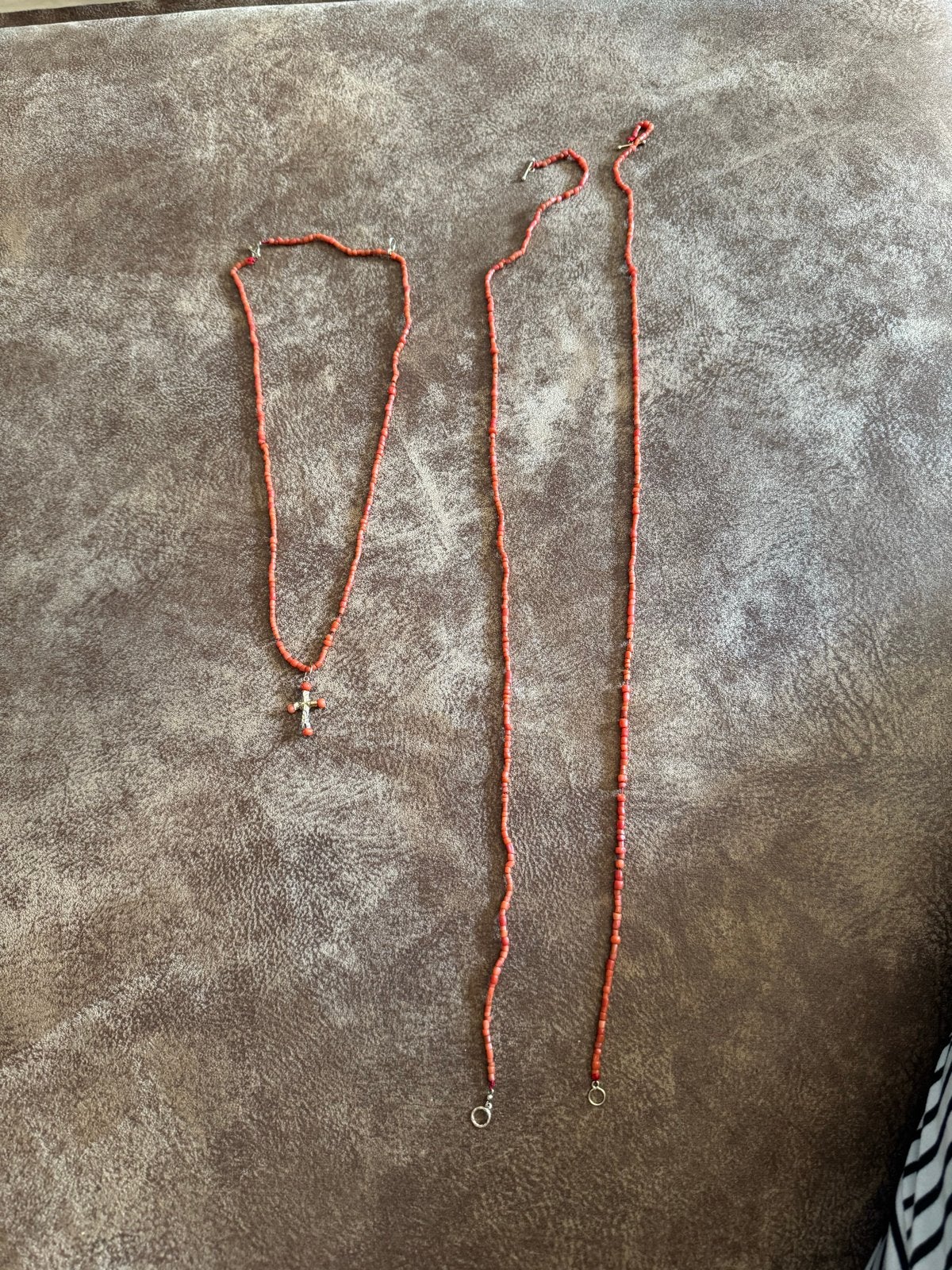 Antieke Bloedkoraal Sieradenset: Armbanden en Ketting, Ophalen of Verzenden, Goud, Ketting, Met edelsteen