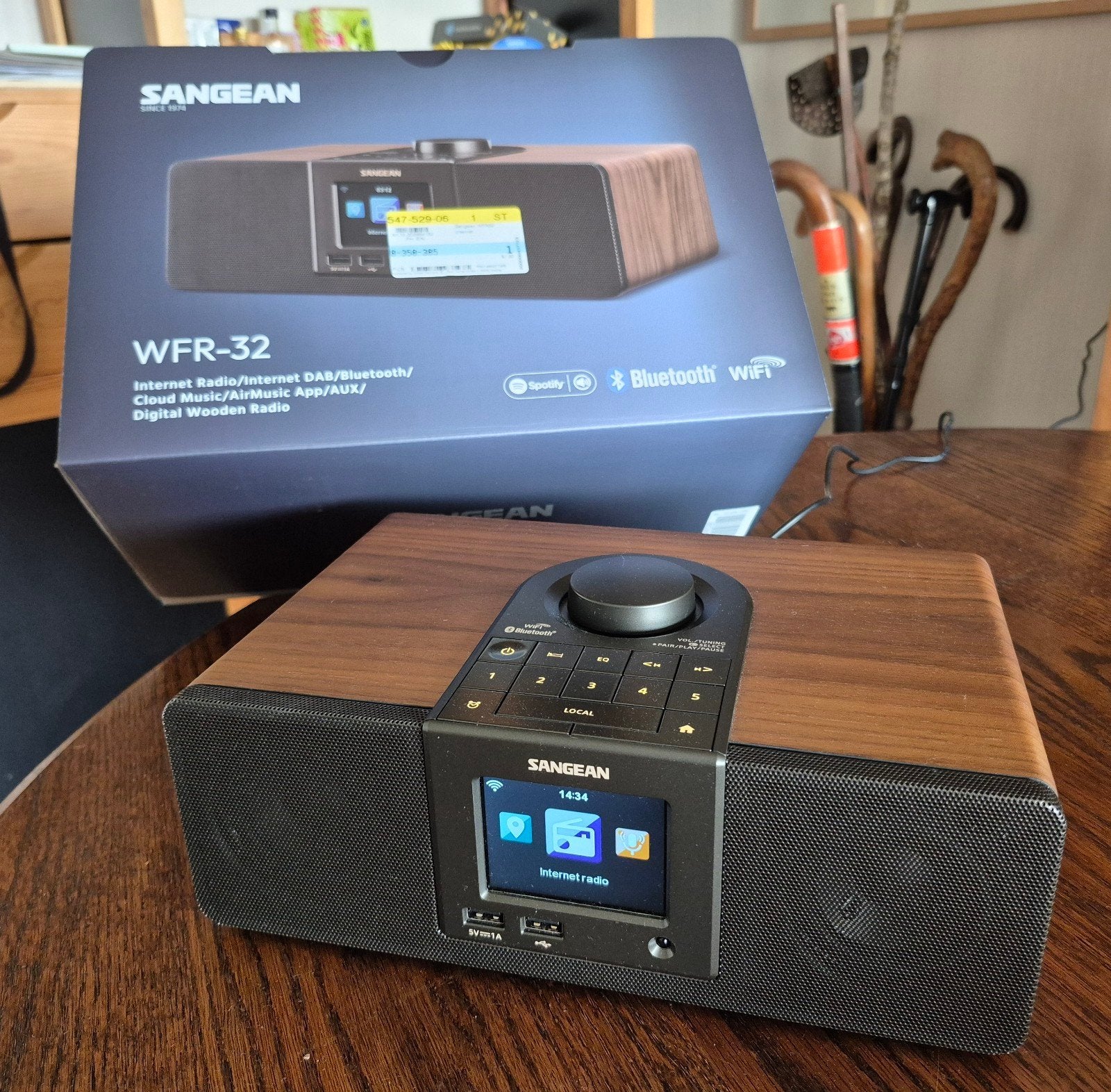 Sangean WFR-32 internet radio, Audio, Tv en Foto, Ophalen, Zo goed als nieuw