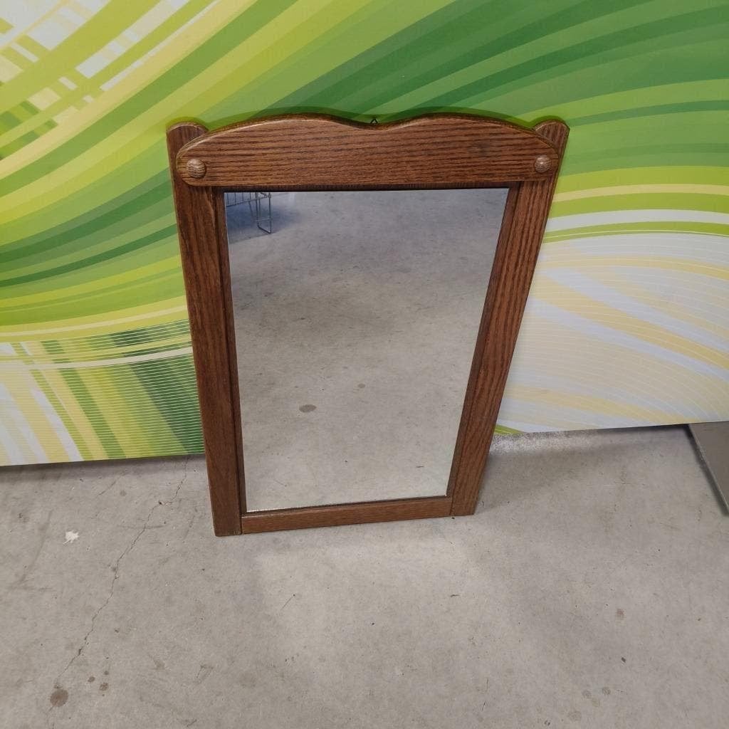 Spiegel met eikenlijst  vintage model 90x55 cm, Huis en Inrichting, Woonaccessoires | Spiegels, Ophalen, Gebruikt, Minder dan 100 cm