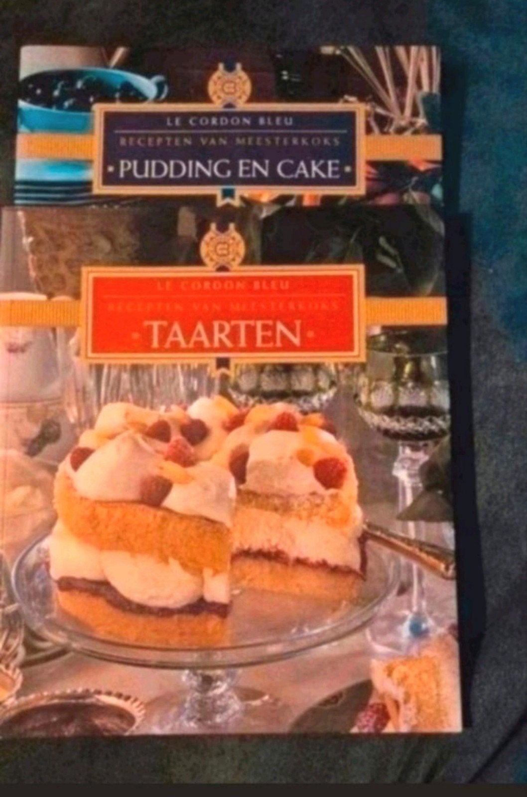 Le Cordon Bleu Kookboeken: Pudding, Cake & Taarten (2 stuks), Ophalen of Verzenden, Zo goed als nieuw, Frankrijk, Taart, Gebak en Desserts