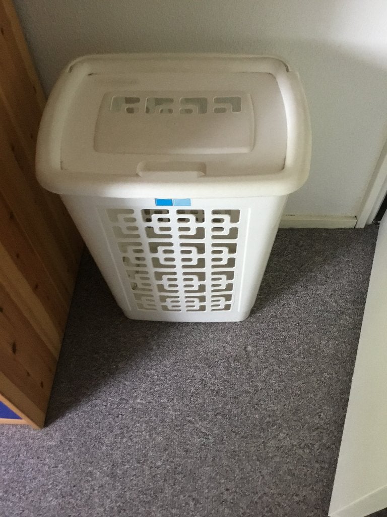 Rubbermaid wasmand, Ophalen, Gebruikt, Wasmand, Wit