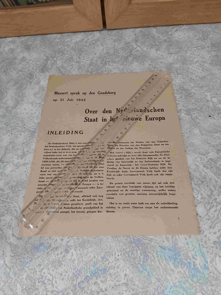 NSB Nederland Vlaanderen Bezetting Collaboratie Rede Mussert, Verzamelen, Verzenden, Landmacht, Nederland, Boek of Tijdschrift