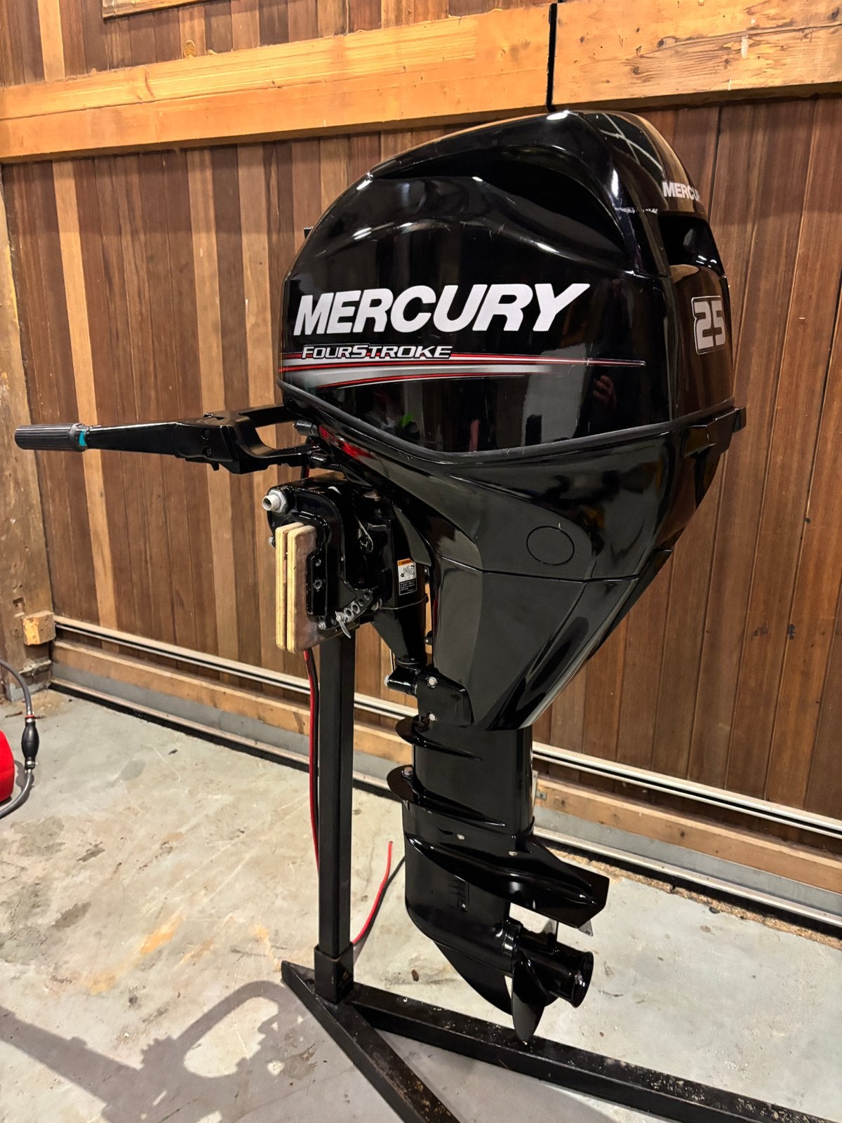 Mercury 25 pk 4 takt langstaart elektrisch gestart, Watersport en Boten, Ophalen, 10 tot 30 pk, Elektrische start, Zo goed als nieuw