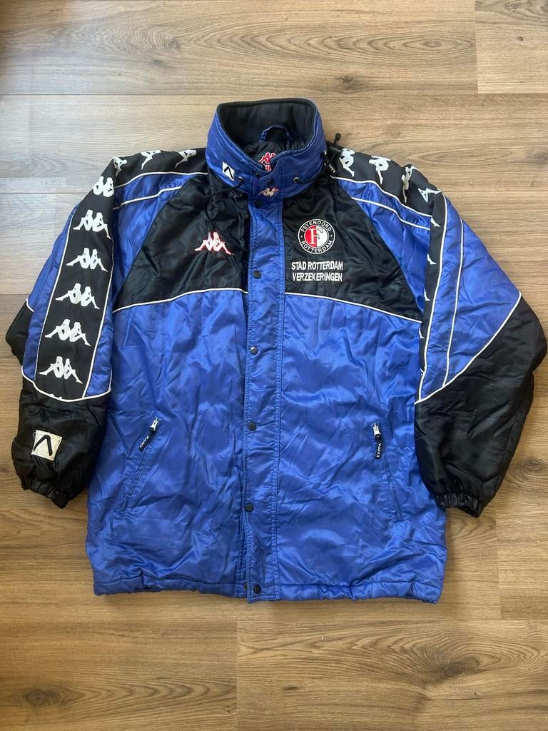 Vintage Kappa Feyenoord Winterjas Maat L, Ophalen, Zo goed als nieuw, Feyenoord, Shirt
