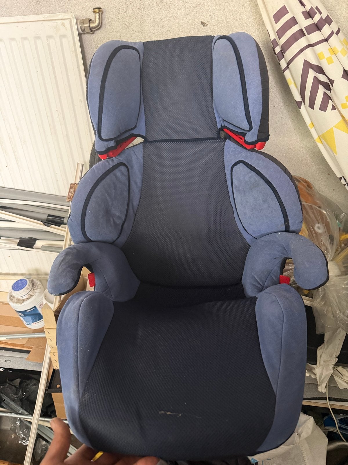 Blauwe kinderzitje voor in de auto, Overige merken, 15 t/m 36 kg, Gebruikt, Autogordel
