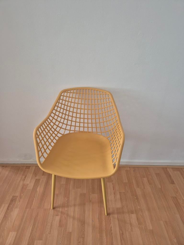 Gele tuinstoel, Ophalen, Gebruikt, Overige kleuren, Metaal