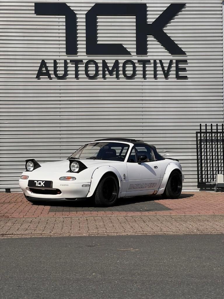 Mazda MX-5 1.6 I 1997 Wit | Widebody | Hardtop, Auto's, Mazda, 40 €/maand, 4 cilinders, Wit, Bedrijf