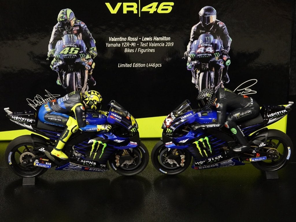 Minichamps 1:12 Yamaha YZR-M1 Rossi-Hamilton 2019 Opruiming, Minichamps, Onbekend, Nieuw, Ophalen of Verzenden