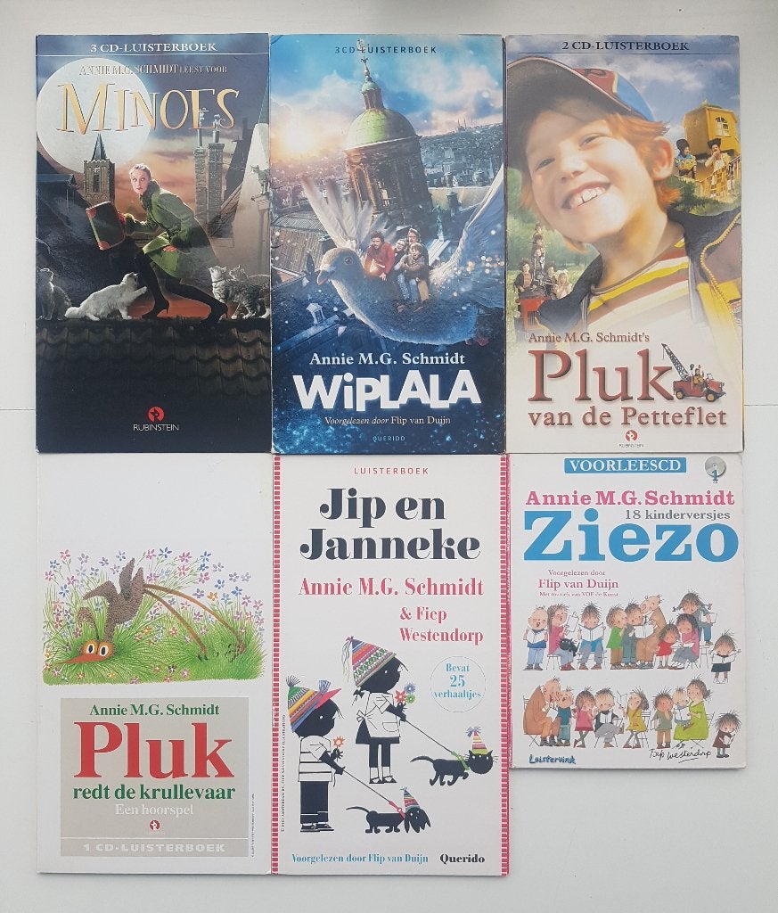 6x Luisterboek Annie M.G. Schmidt oa. Pluk van de Petteflet, Boeken, Luisterboeken, Ophalen of Verzenden, Annie M.G. Schmidt, Cd